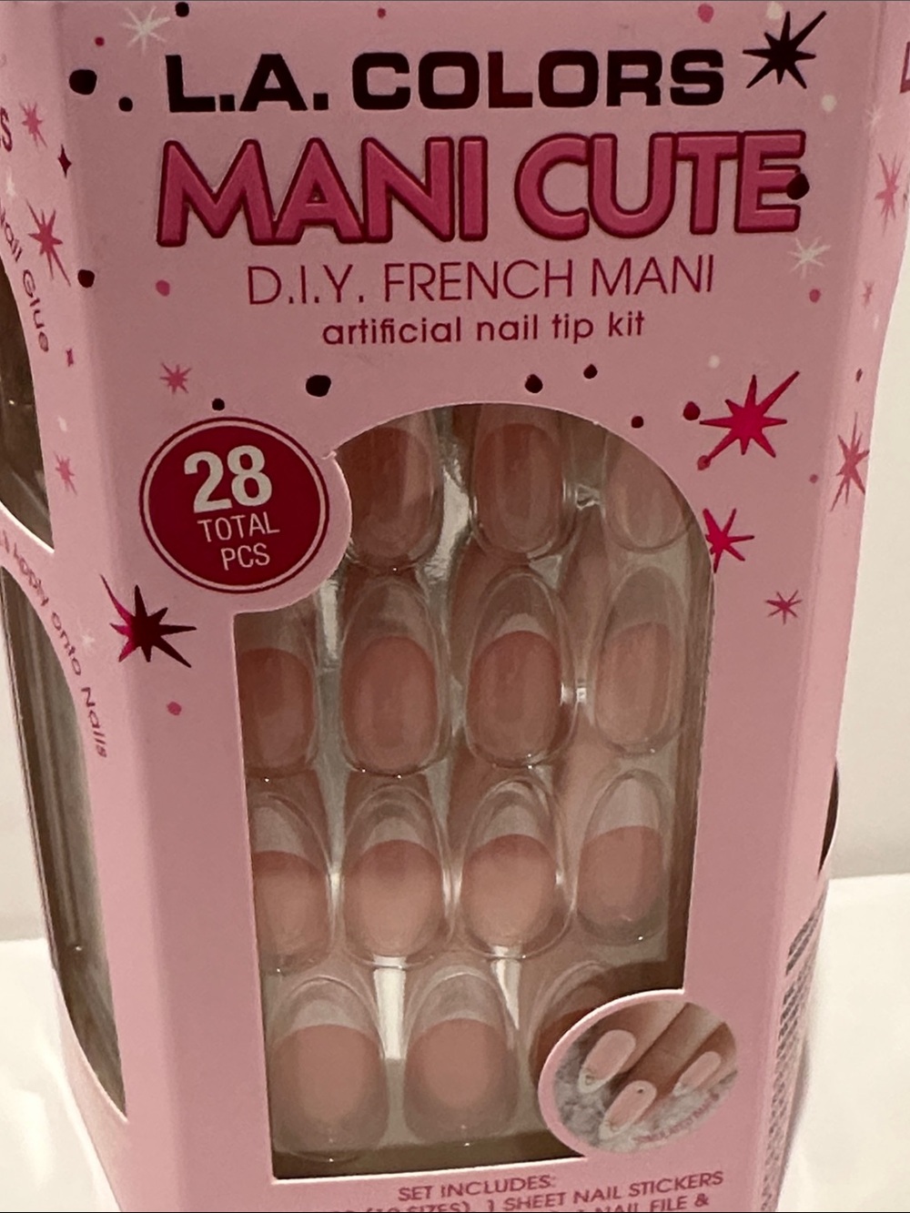 L.A. Colors Mani Cute D.I.Y. French Mani Artificial Nail Tip Kit.
